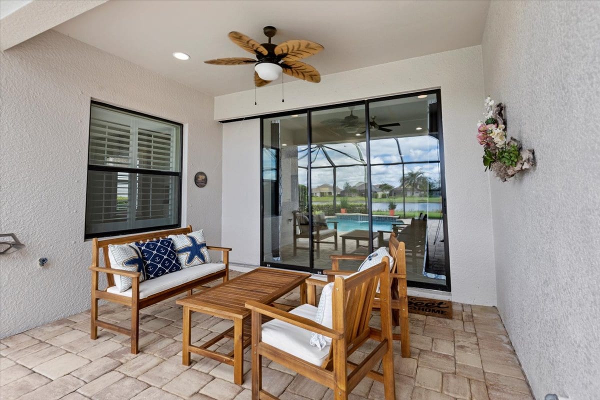 Covered lanai and pool built by BAC Builders